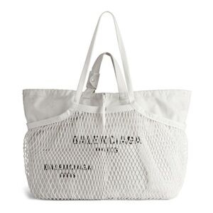 Balenciaga 24/7 Large Tote Shopper Bag Mesh Pouch White NWT